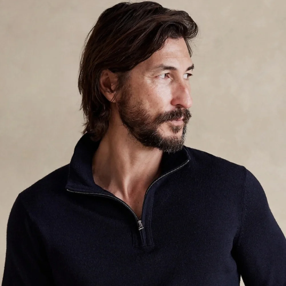 NWT Banana Republic Men’s Raoul Merino Navy Sweater Size XS